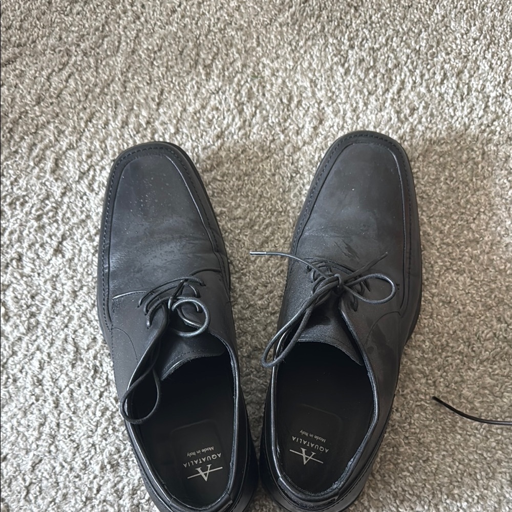 Aquatalia Black Leather Oxfords